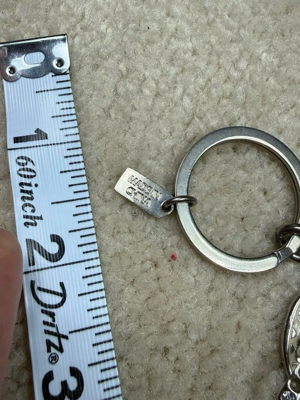 y2k coach enamel flip flop keychain